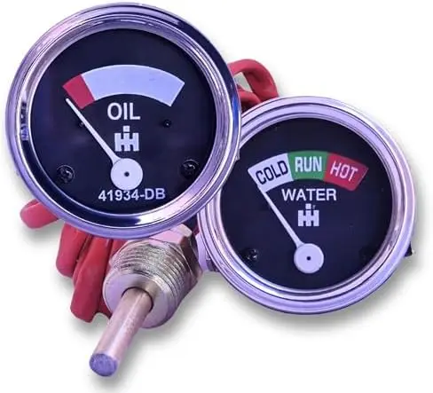 

2-Gauge Oil & Water Temp Set for Farmall IH H, W, 230-560 Tractors (1947-1954)