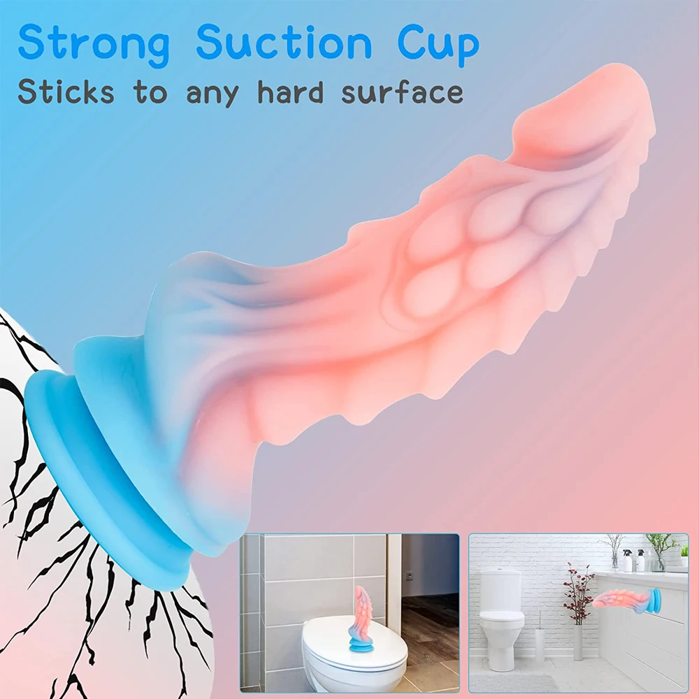 Realistic Monster Dildo Sex Toys 7/8 Inch Huge Anal Dildo with Strong Suction Cup Silicone Thick Dildos Adult Toys for Women Men