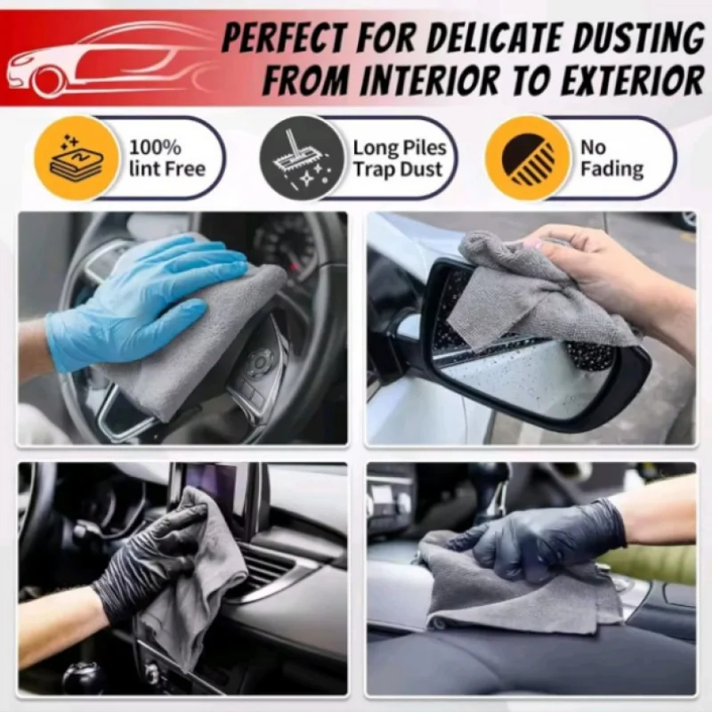 50pcs Thickened Microfiber Cleaning Cloths, Highly Absorbent Rags, Reusable Disposable Towels, Rolled Tearable Cleaning Wipes