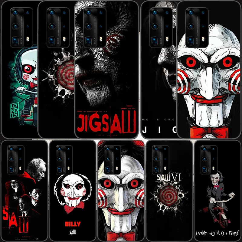 Saw Jigsaw Killer Hhorror Soft Clear Phone Case For Huawei P30 Lite P10 P20 P40 P50 Pro Mate 40 Pro 30 20 10 Lite Cover Silicone