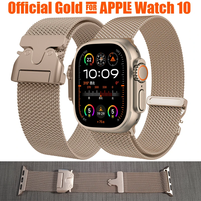 

Official-website for Apple Watch 10 42/46mm 45mm 44mm 38/40/41mm Metal Loop Bracelet iWatch serie 9 8 7 6 5 4 3 Ultra2 band 49mm