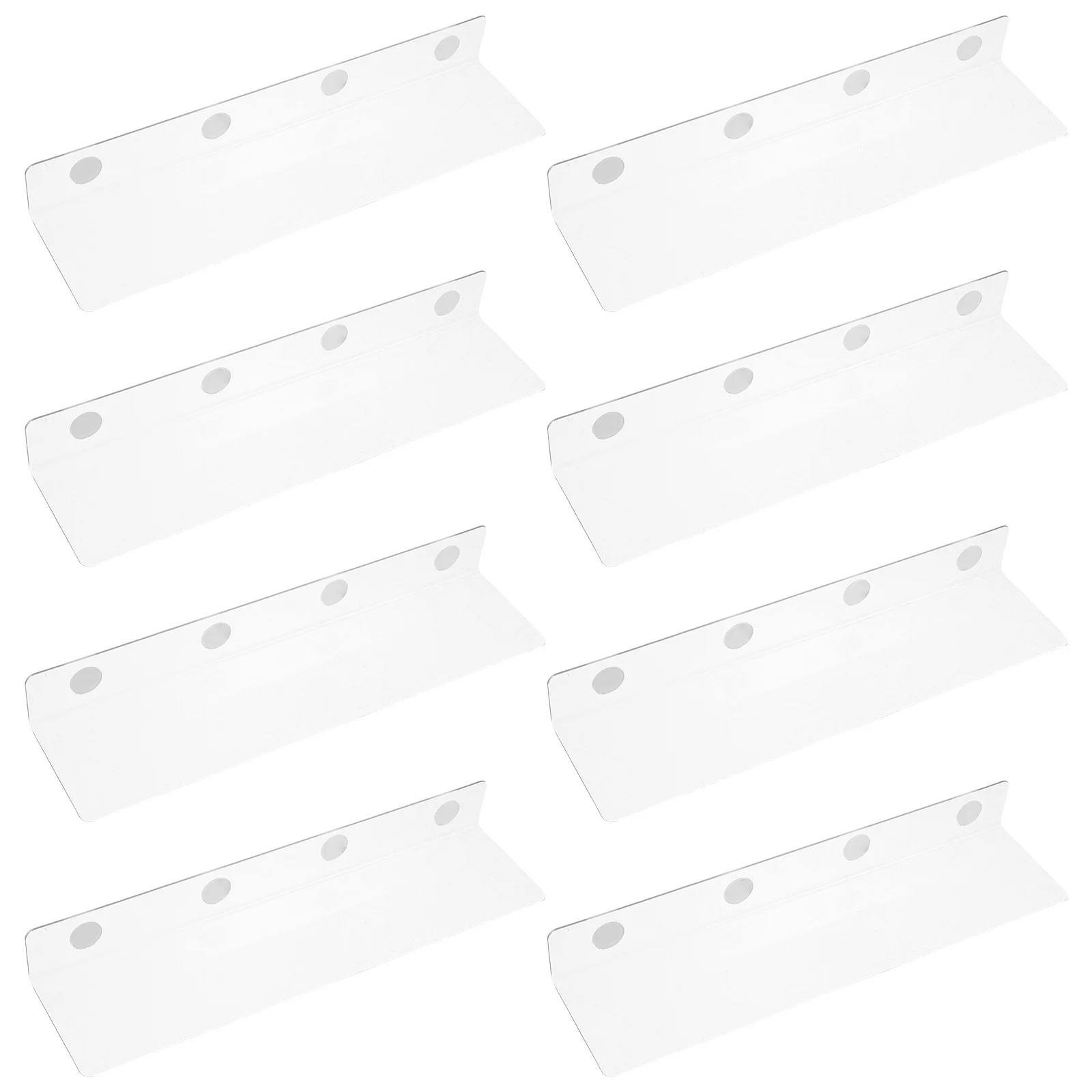 

8Pcs Clear Acrylic Adjustable Shelf Dividers Closet Organizers for Clothes Towels Books Shoes Kitchen Storage Separators