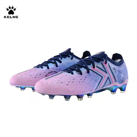 KELME FG Professional Soccer Shoes with Long Nails Natural Grass Professional Match Football Boots Indoor Anti Slip Soccer shoes