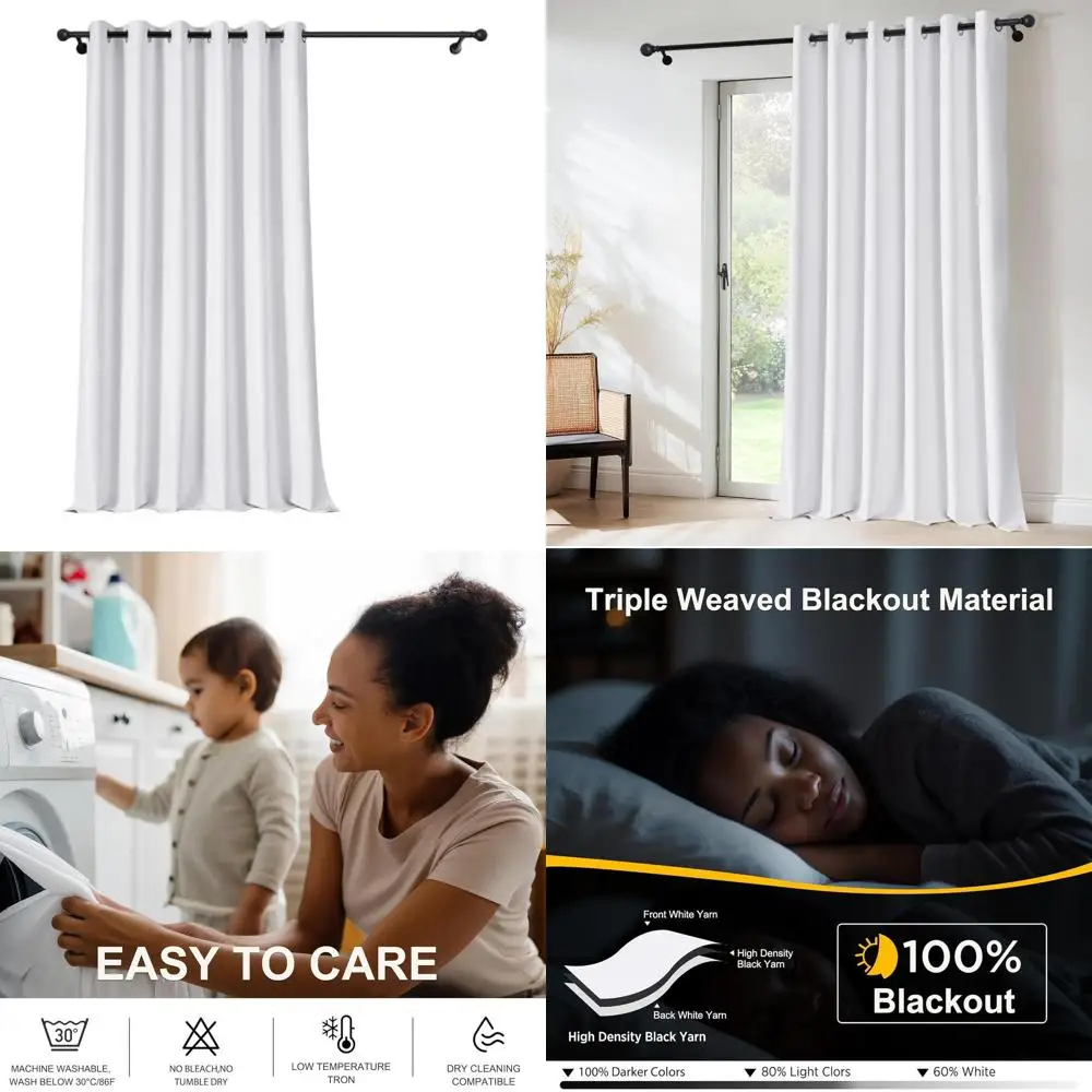 

Длинные плотные шторы с термоизоляцией 95, верхняя часть люверса, ширина 80, чистый белый цвет, для гостиных и патио