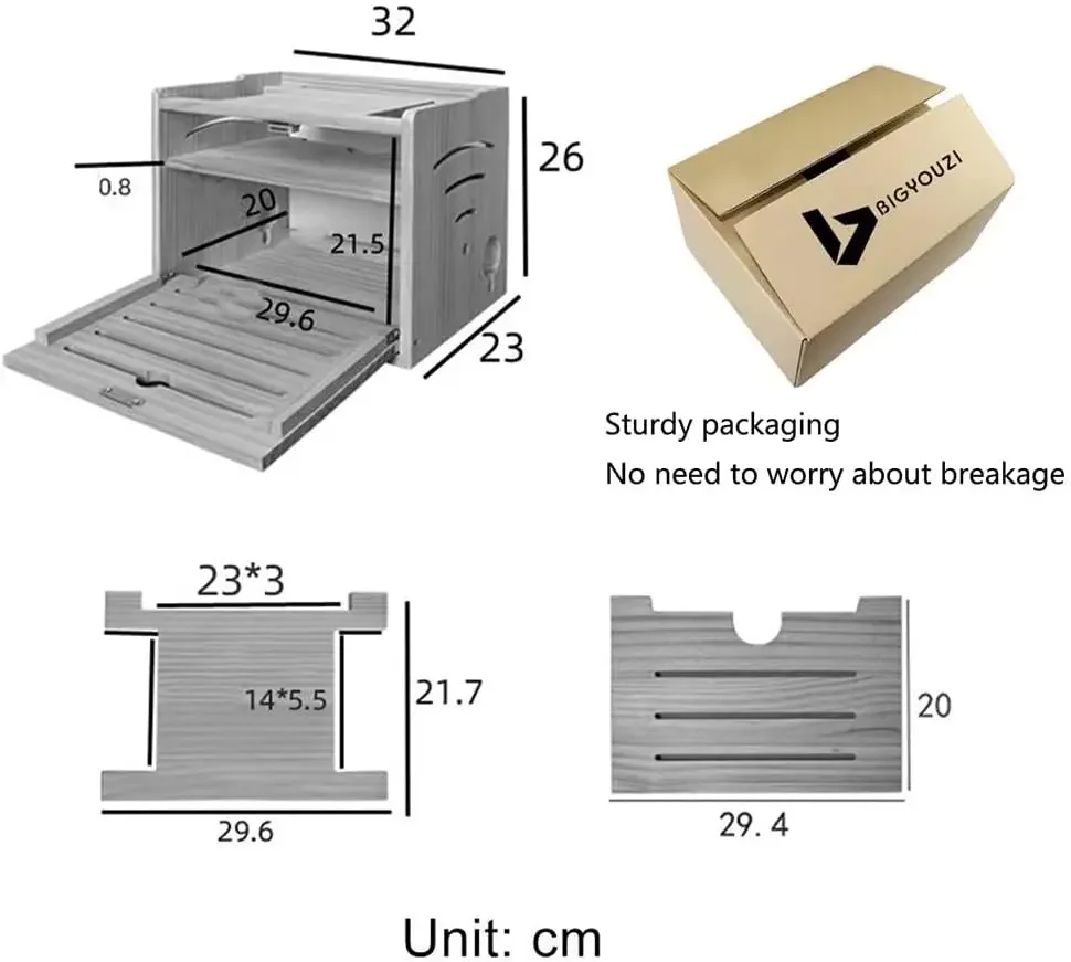 واي فاي راوتر صندوق تخزين جدار الجرف خشب متين إمدادات الطاقة ضوء القط التوصيل صف محور مجلس التشطيب صندوق تخزين مكتبي #3