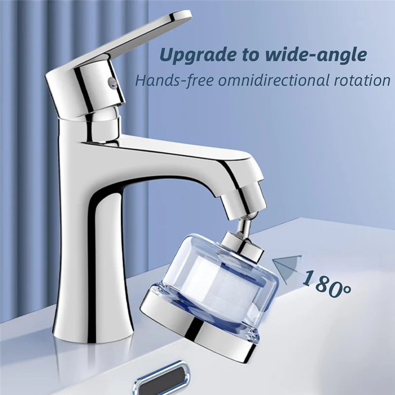 A88E-Water Filter For Sink Faucet Rotating Faucet Water Filter With 3 Replaceable Filters For Kitchen & Bathroom