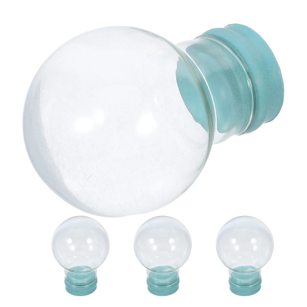 

4Pcs Clear Glass Snow Globe Thickened Transparent Dome Empty Shell for DIY Snow Globes Unique Christmas Craft Decoration