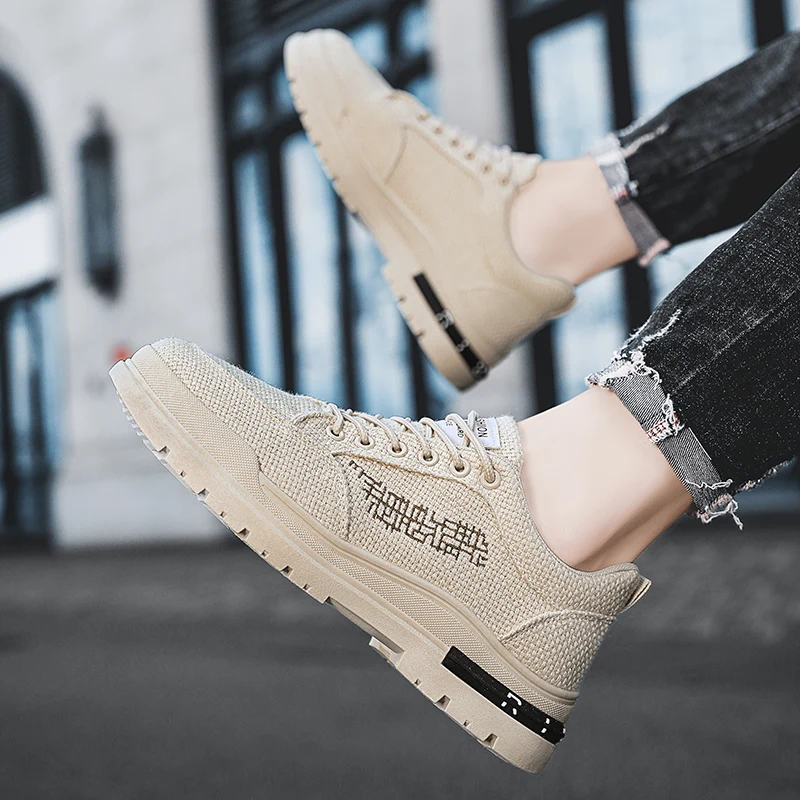

New Casual Sneakers Men's Brand Board Shoe Designer Platform Soft Soled Casual Breathable Lightweight Walking Vulcanized Shoes