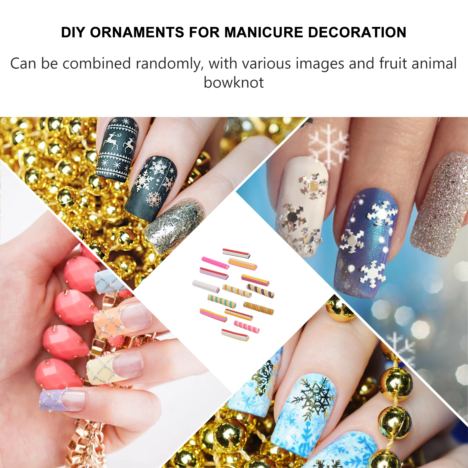 

50 Pcs Nail Stickers Removable Fake Nails Sticker Patch DIY Art Accessories Fake Nails Decals Wraps Holiday Party