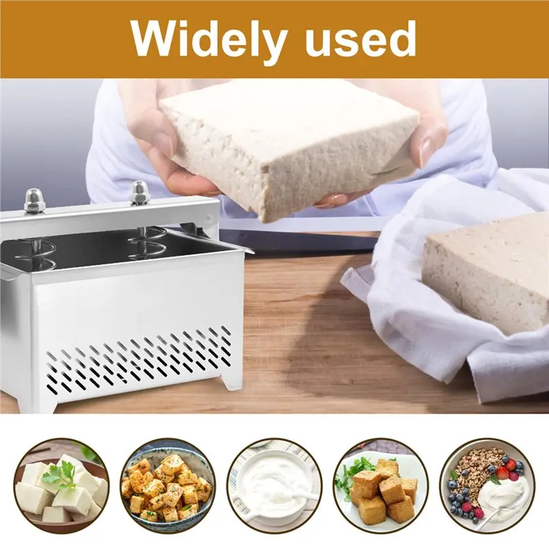 أداة صنع الجبن ABMS-Tofu من الفولاذ المقاوم للصدأ مع قماش مرشح-فاصل مصل اللبن وصانع بانير لقالب المطبخ DIY