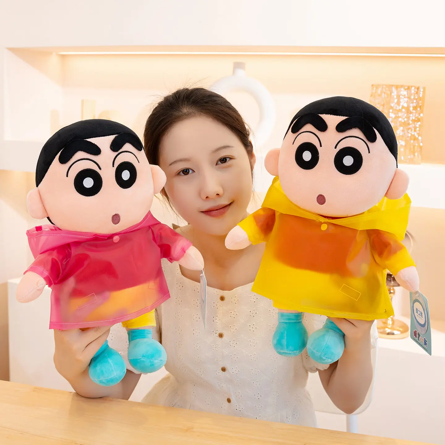 

Cute Crayon Shin Chan Plushies Dressed Raincoat Cartoon Japanese Anime Stuffed Anime Kawaii Cuddly Doll Xmas Gifts