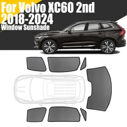 Custom Magnetic Car Window Sunshade For Volvo XC60 2nd 2018 - 2024 Curtain Mesh Front Windshield 2019 2020 2021 2022 2023