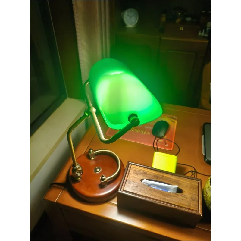 1 قطعة غطاء استبدال غطاء المصباح المصرفيين الزجاجي الأخضر ، L8.85 W5.11 #2