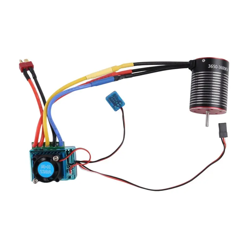 YSUN-3650 Brushless Motor And 120A ESC For 1/8 1/10 RC Car Drift Racing Off-Road Monster Truck