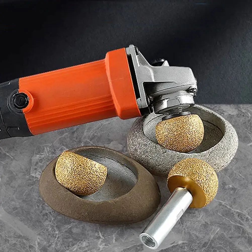 Flower Pot Grinding Head Diamond Sphere Rotary Burr Planter Repair Tool Angle Rotary Burr for Wood Carving Polishing Buffing