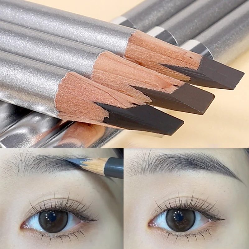 Microblading Eyebrow Pencil Waterproof Wild Eye Brow Makeup Enhancers Lasting Natural Wood Outline Eyeliner Brow Pen Cosmetics