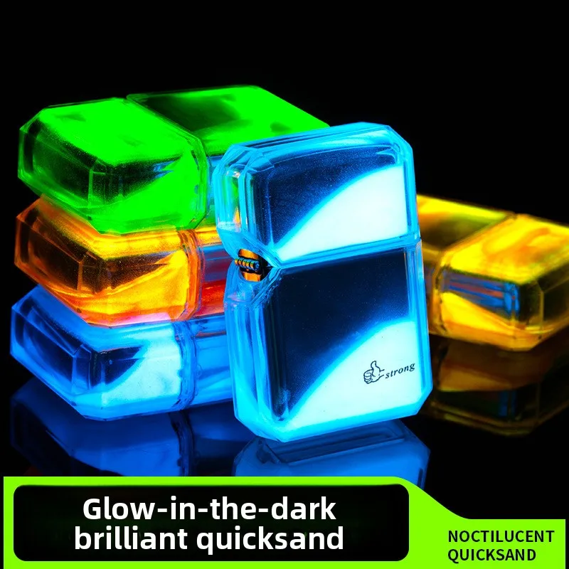 

Glow in Dark Sand Flow Lighter Genuine Waterproof