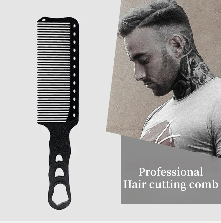 1Pc männer Haar Schneiden Kamm Anti-slip Anti-statische Friseur Trimmen Haar Kamm Barber Shop Pro friseur Haarbürste Y0724 – Detail 1