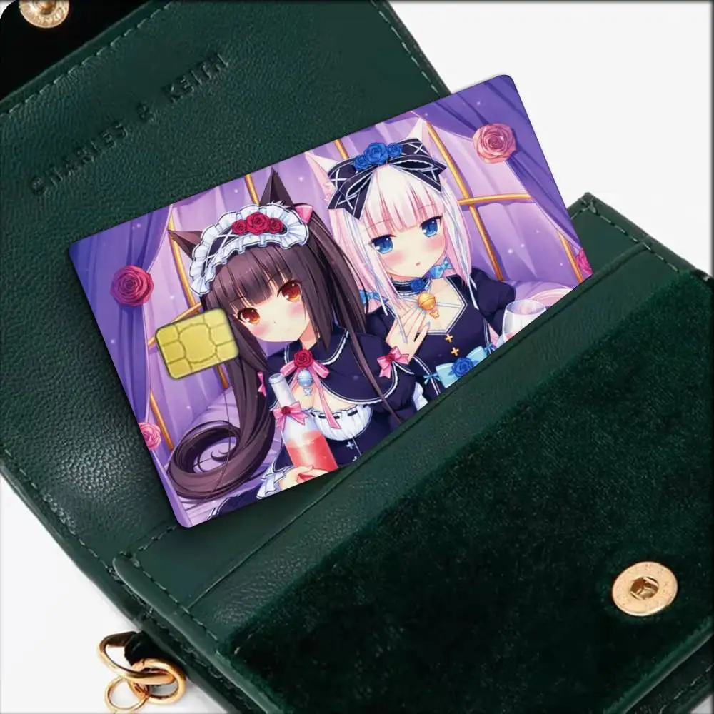 Nekopara Anime Chocolat Vanilla  Waterproof Film Skin Cover Credit Card Stickers Debit Front Bank Bus Pass
