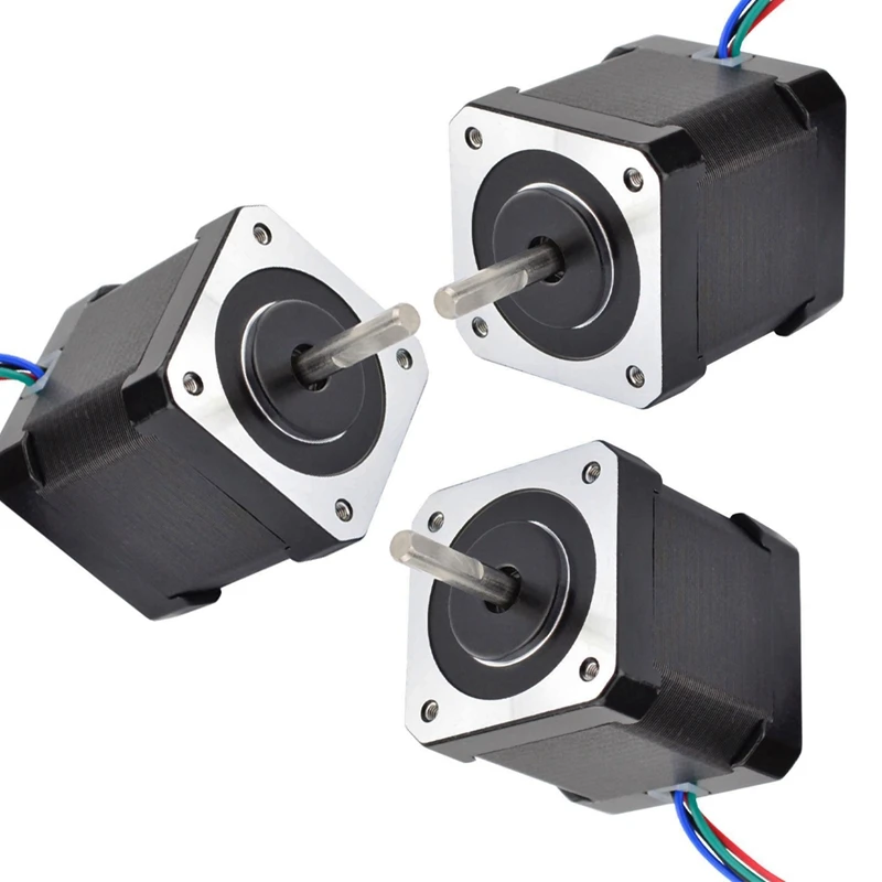 

3X Nema 17 Stepper Motor 48Mm Nema17 Motor 42Bygh 2A 4-Lead (17Hs19-2004S1) Motor 1M Cable For 3D Printer Cnc Xyz Motor