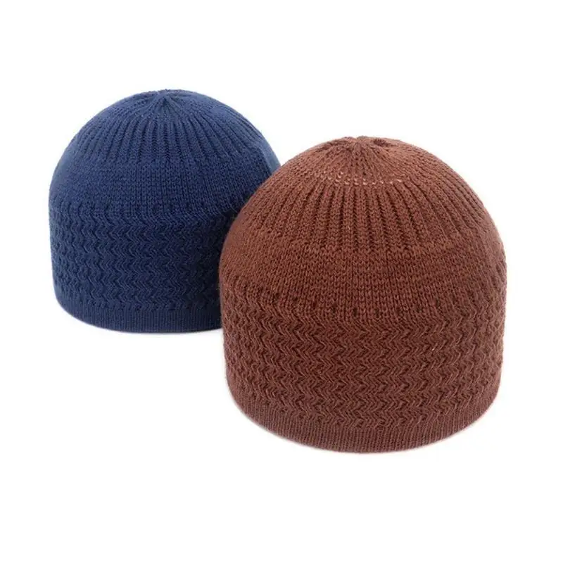 652F قبعة الصلاة توبي الكوفي لارتداء الرأس قبعة الصلاة الإسلامية للرجال العديد من الألوان الأكريليك