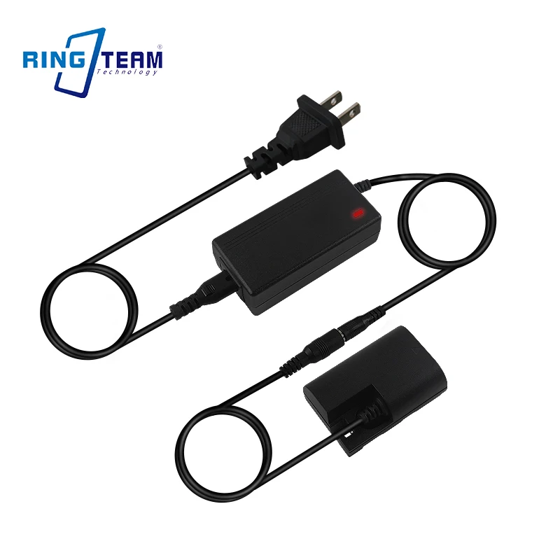 

AC-E6 LP-E6 Dummy Battery AC Power Adapter Full Decoded for Canon Cameras Continuous Power Live Shooting