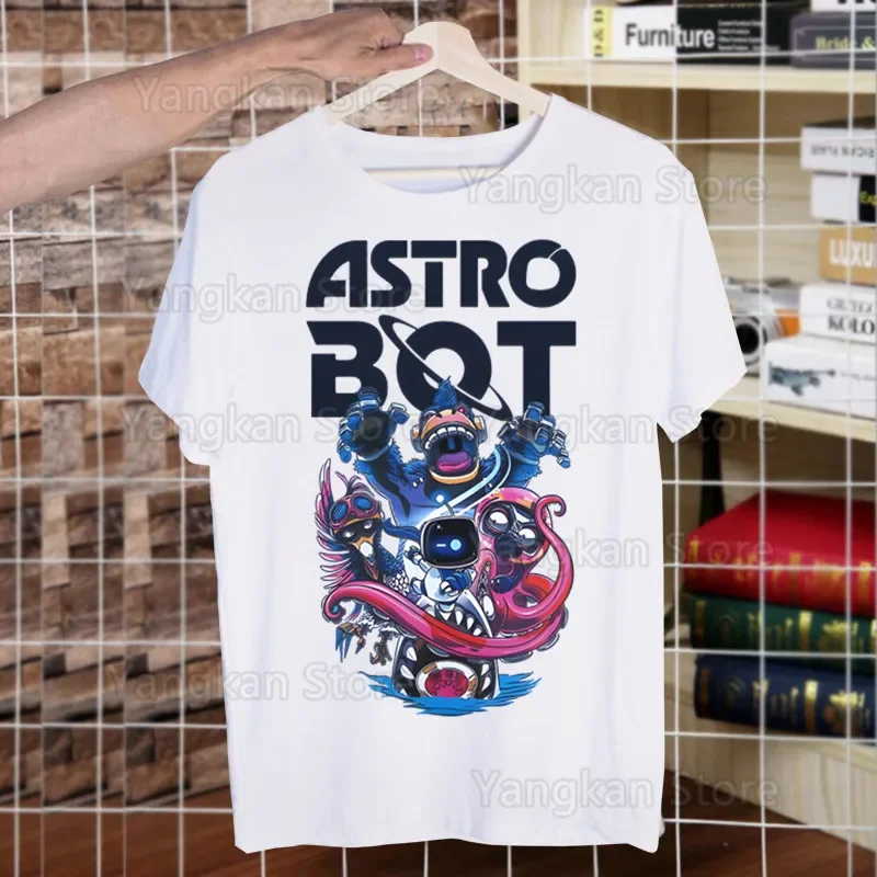 

Astro Bot T Shirt Men Shirts Quality Summer Top Tshirts Short Sleeves Tees T-Shirt