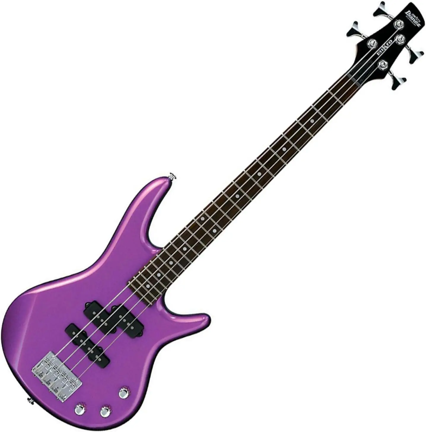 Metallic Purple Mikro Compact 4-String Electric Bass Guitar