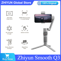 Zhiyun Smooth Q3 3-Axis Smartphone Gimbal Stabilizer for Cell Phone Android Xiaomi Samsung Huawei iPhone 14 Pro Max 13 12 11