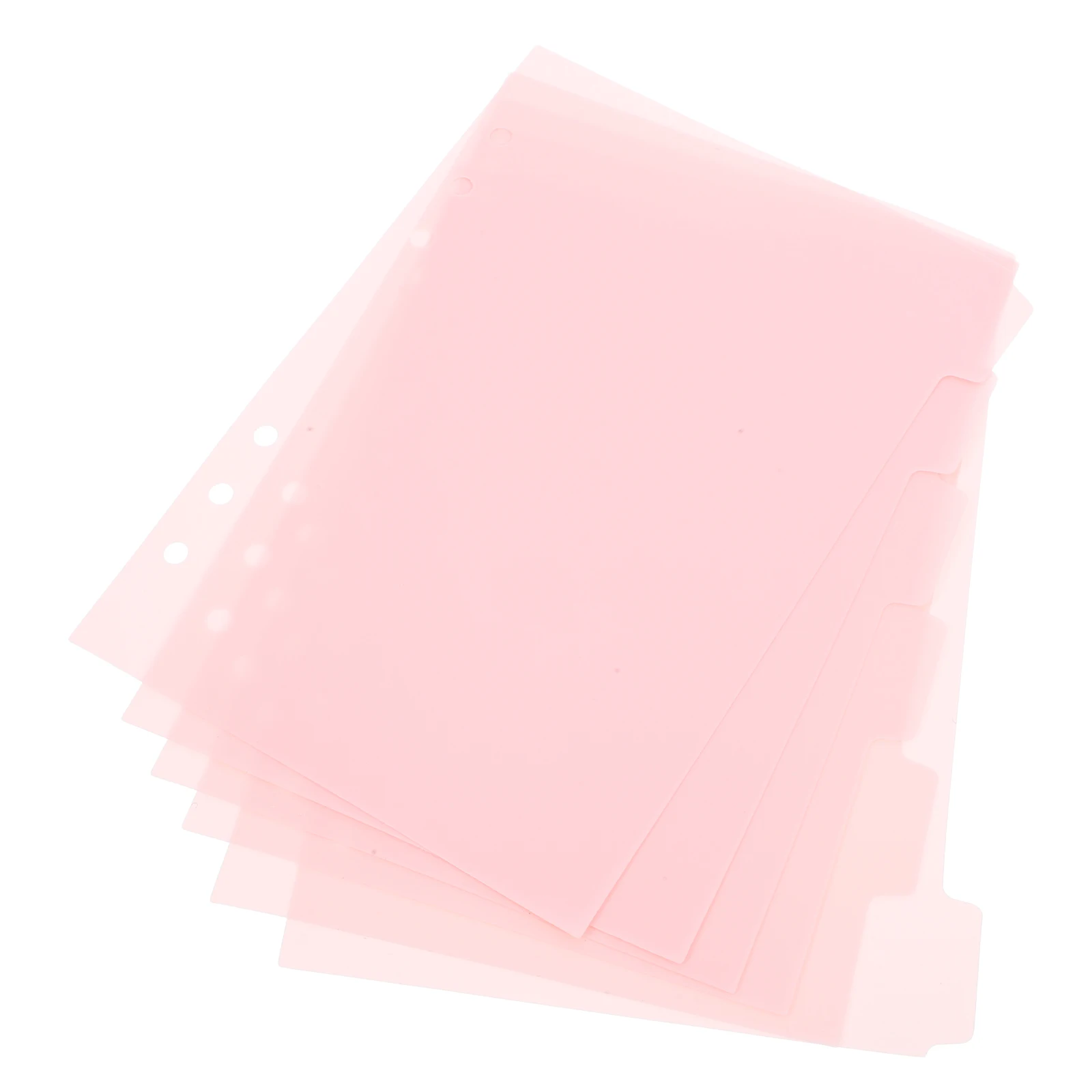 6 個ピンク A5 サイズ分離タブノートブックページバインダーディバイダーバインダーディバイダーマーカー PP