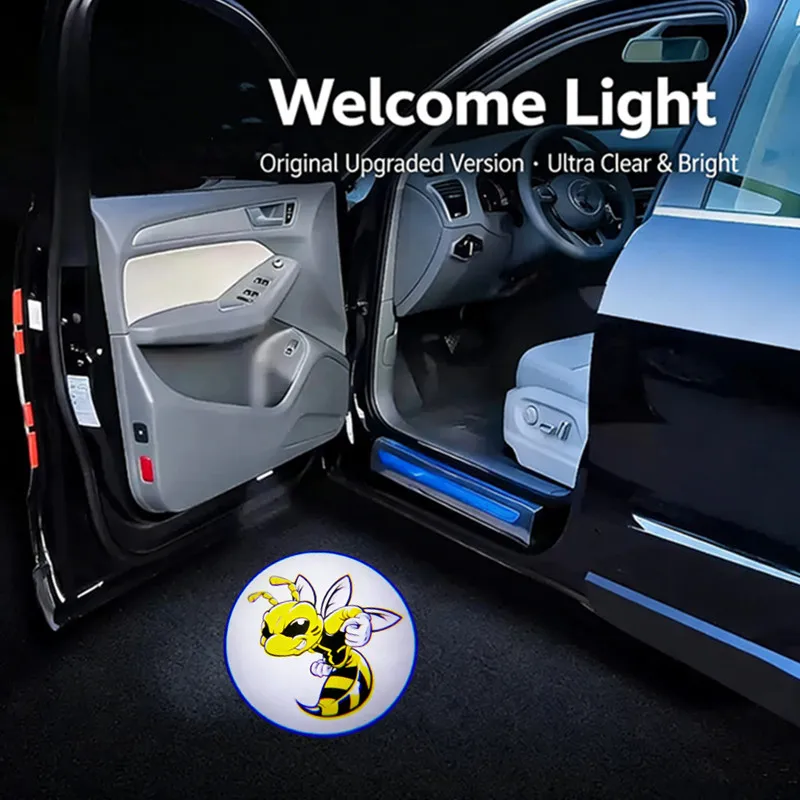 HD Car Door Welcome Light Led Projector Lamp For DODGE Challenger SRT Scat Pack Demon Charger Hellcat view 2