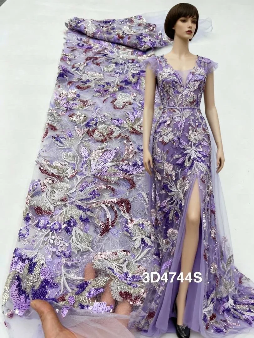 

Роскошная кружевная ткань высокого качества 2025, французский тюль с блестками, африканская кружевная ткань с бисером, нигерийская ткань для свадебного платья, вечерние шитья