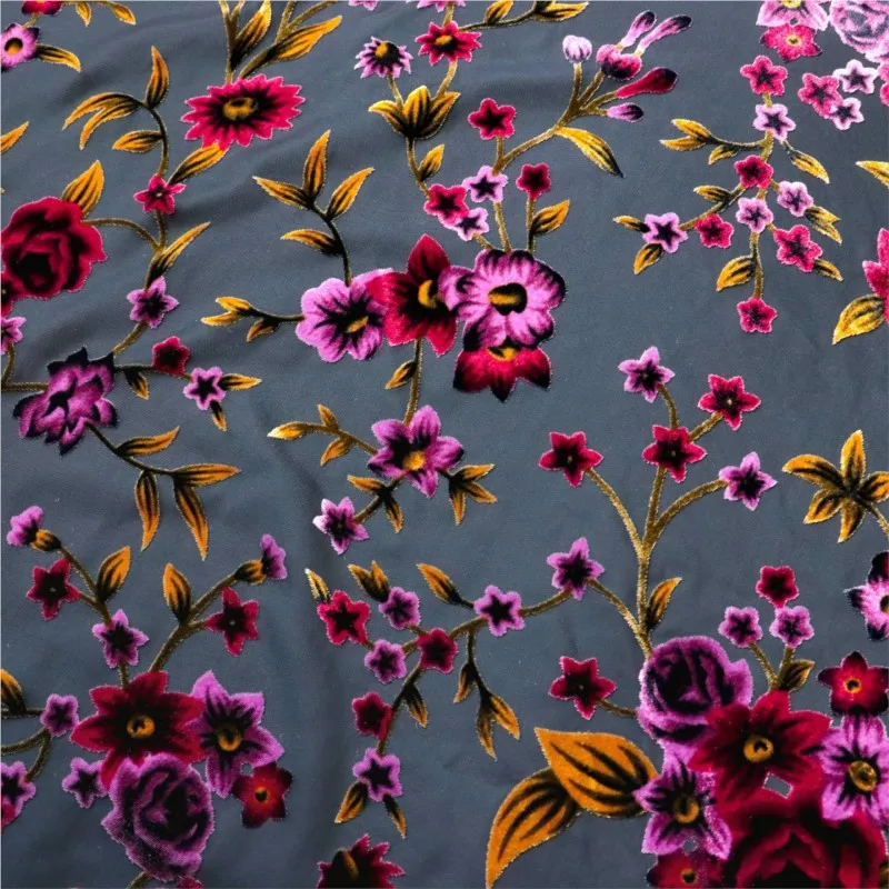 

Тканое бархатное парчовое вискозное платье с принтом в виде чонсама и сжиженной ткани