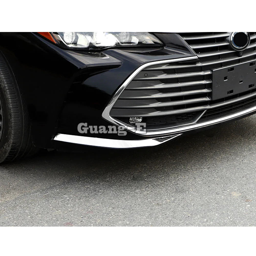 For Toyota Avalon XX50 2018 2019 2020 2021 2022+Front Side Bumper Corner Protection Trim Frame Stick Stainless Anti-Rub Cover view 2