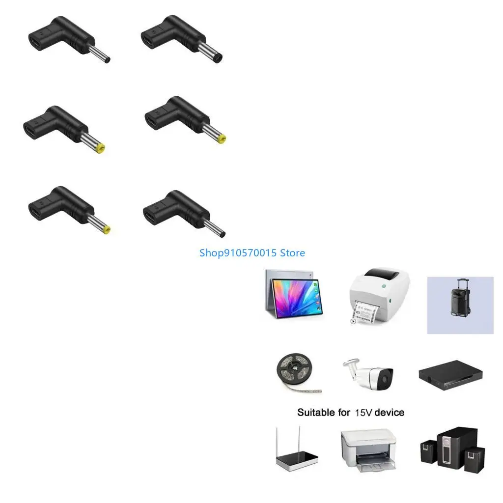 

B95C USB C 12V Type C Female to Male Connector USB C To 3.0x1.1mm 3.5x1.35mm 4.0x1.7mm 4.8x1.7mm 5.5x2.1mm 5.5x2.5mm