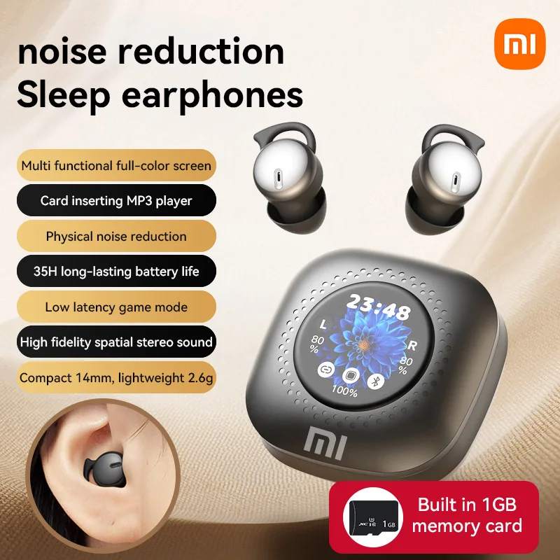 XIAOMI Wireless Noise Cancelling Earbuds Q26 Pro Bluetooth5.4 Earphones TWS Headphones Waterproof Headset Built-in Memory Card