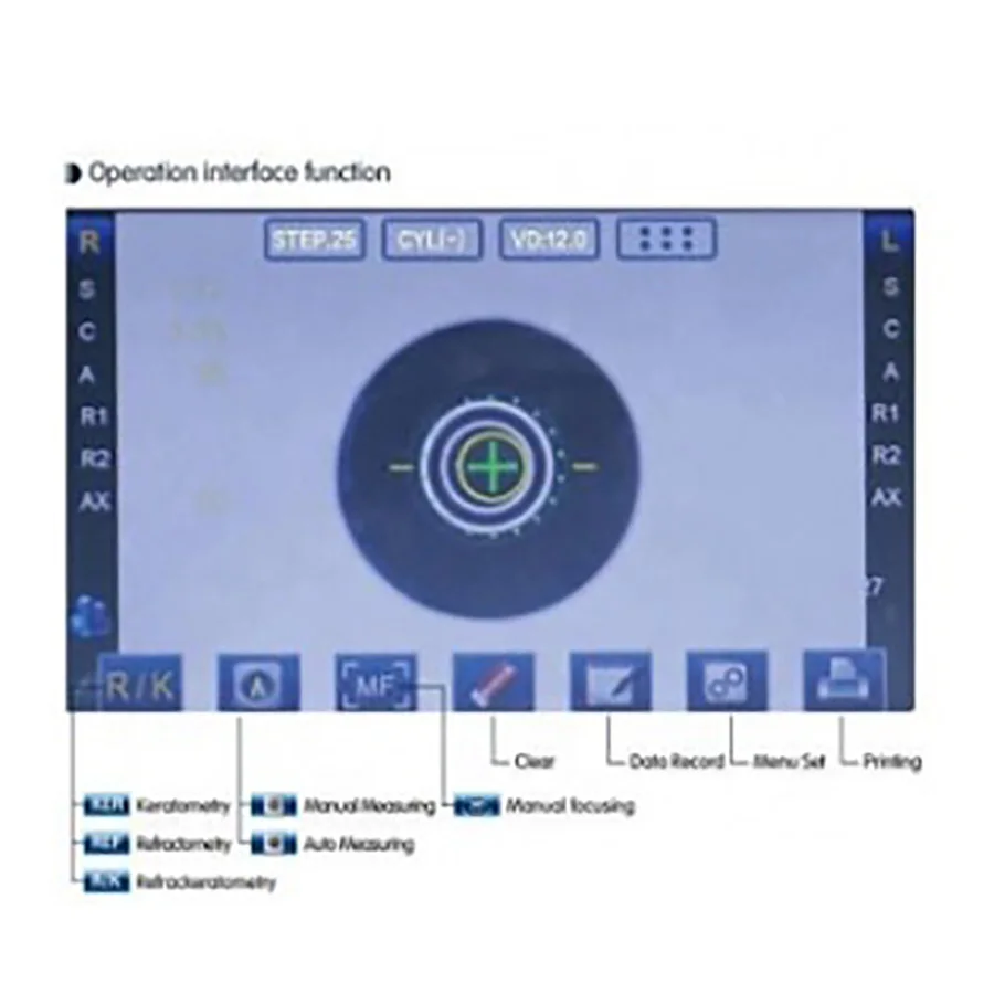 Compteur d'autoréfracteur optique AR-7610, mesure automatique de l'impression d'imagerie unique
