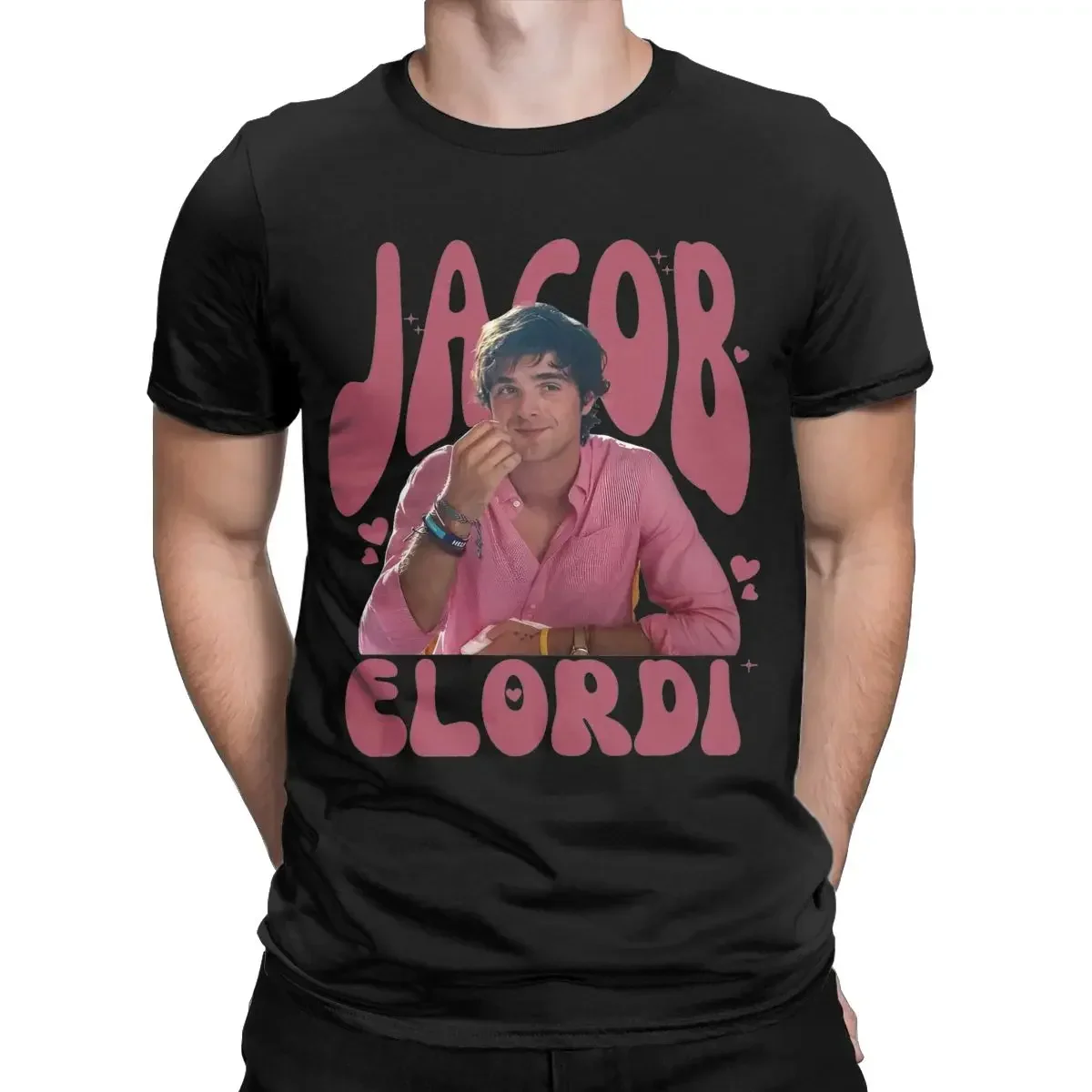 Romantic Jacob Elordi T Shirt Men Cotton Fashion T-Shirt Round Collar Tees Short Sleeve Tops 6XL