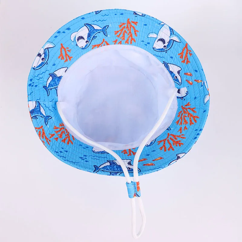 Sommer Baby Sonnenhut für Mädchen Mode Strand Sonne Kappe Cartoon Tier Herbst Jungen Fischer Kappe Outdoor UV Eimer Hut für Kinder – Detail 13