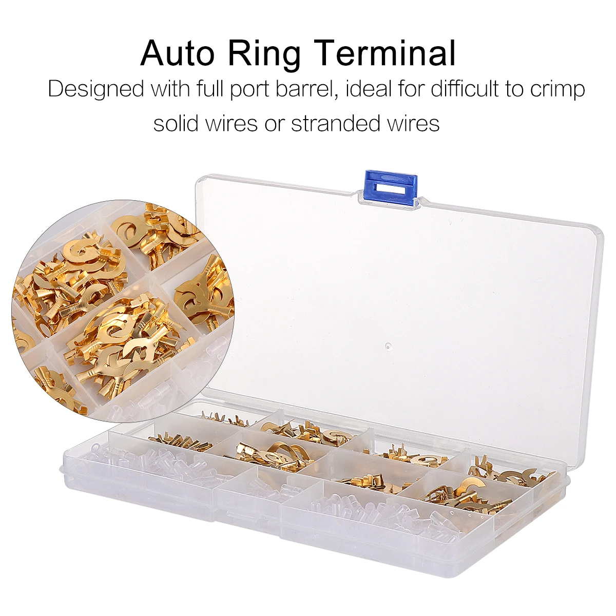 

320pcs Wire Crimp Terminal Lug Connector For Solid Stranded Wires Durable Copper Electrical Home Appliance Automotive