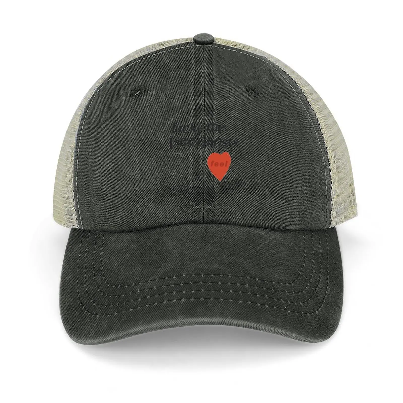 

Lucky me I see ghost heart Baseball Cap Rave Dropshipping birthday Hat Man For The Sun For Girls Men's
