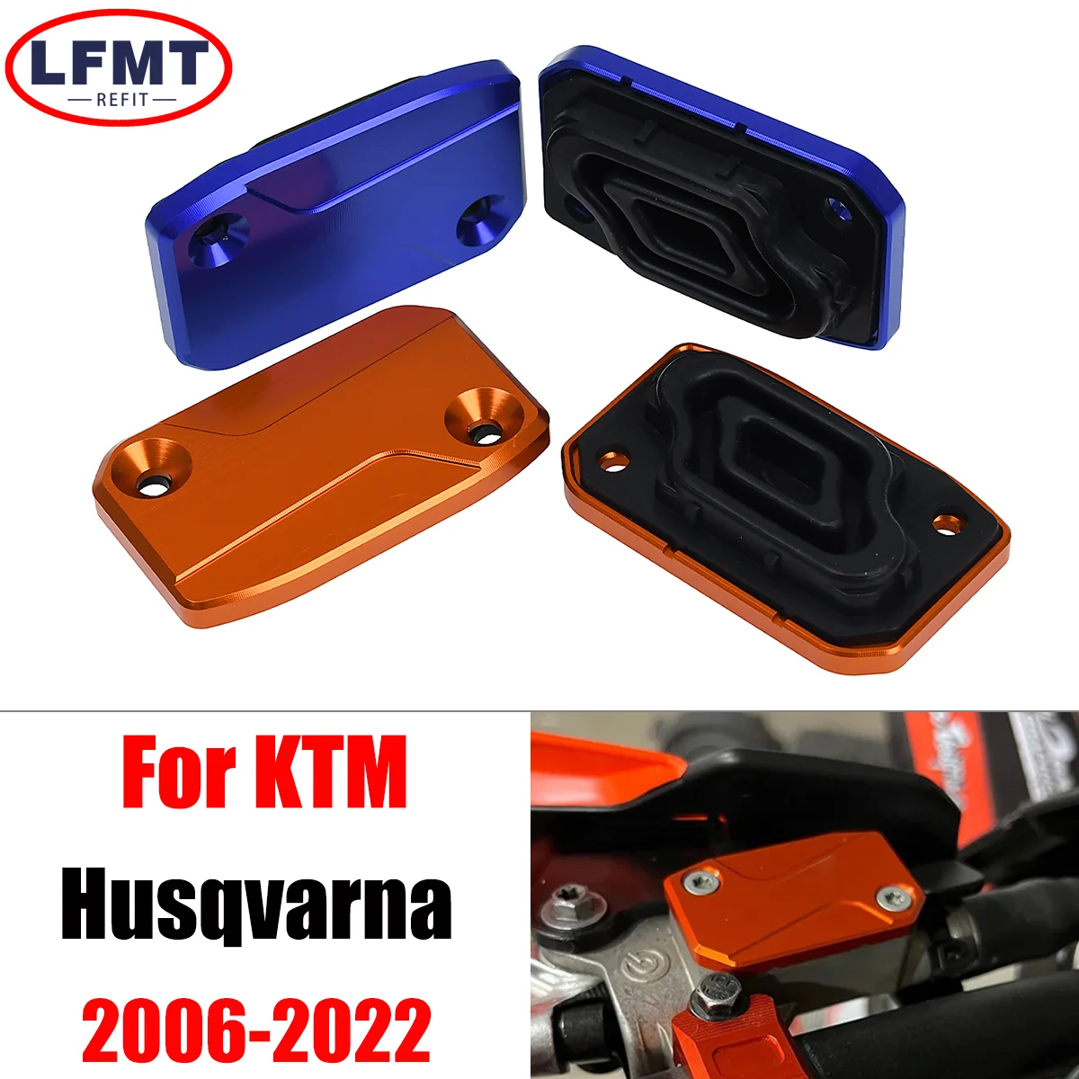 Tutup sarung Reservoir cairan kopling rem depan sepeda motor CNC, untuk KTM Husqvarna SX EXC EXCF SXF XC FC TE FC FR 125-500CC Universal