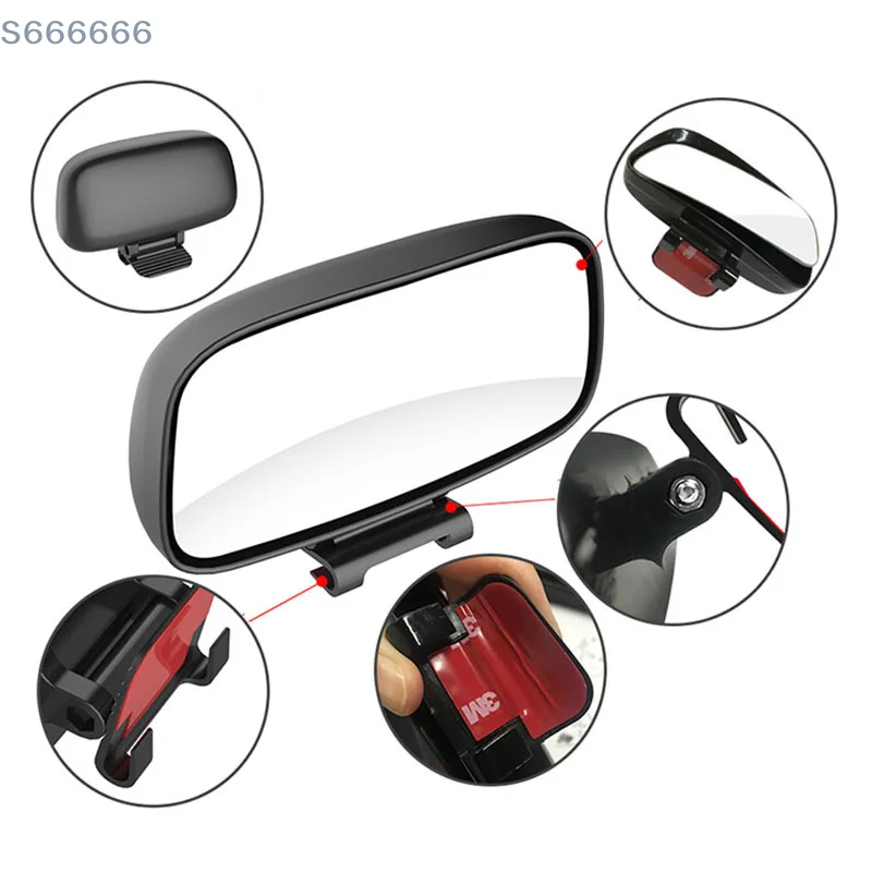 

Optimized Adjustable Convex Car Mirror, Wide Angle Rearview for Safer Parking