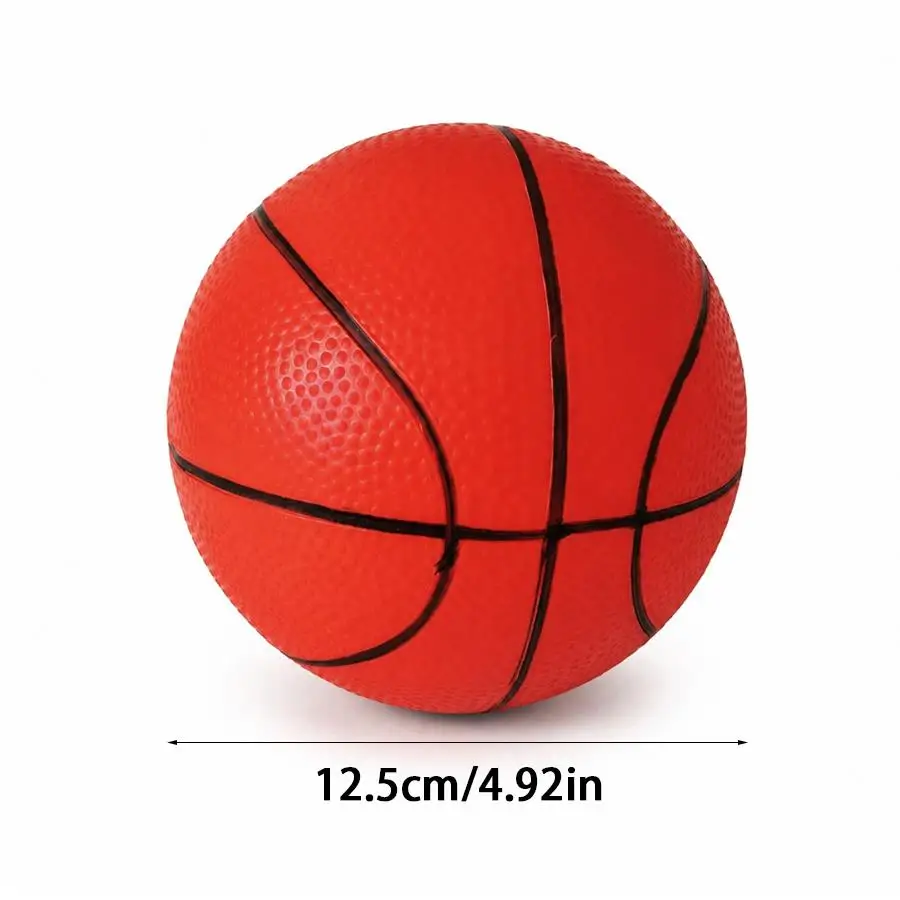 1/2/3pcs Mini Inflatable Basketball Pet Toy, Textured Rubber Bouncy Play Ball for Dogs, Outdoor Fetch Game, Backyard Use XJM