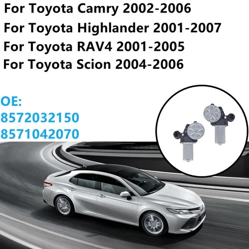 Imagen 2 del producto Motor elevador de elevalunas eléctrico delantero izquierdo o delantero derecho para Toyota Camry Highlander RAV4 Scion 8572032150 8571042070