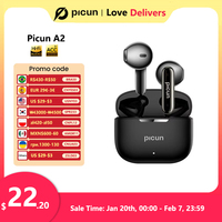 Picun A2 TWS Wireless Earphones Semi-In-Ear Adaptive Noise Reduction HIFI Earphone BASS Bluetooth Earbuds HD Calls ENC Mic APP