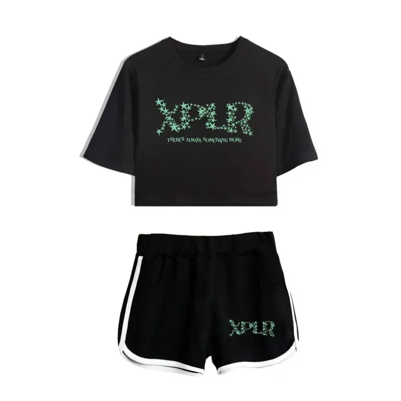 Summer Women's Sets XPLR Merch Sam and Colby Short Sleeve Crop Top   Shorts Sweat Suits Women Tracksuits Two Piece Outfits