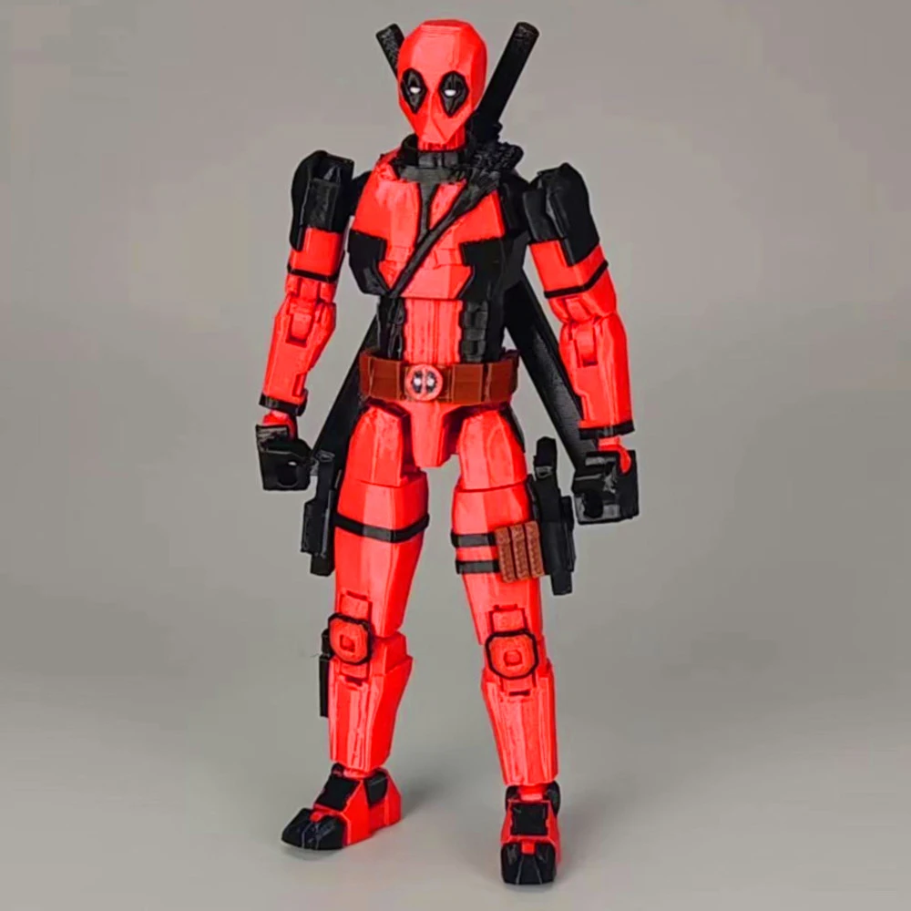 3D Printed Deadpool Marvel Legends Superheros Toys Action Figures Anime Multi-Jointed Shapeshift Mannequin Mutants Model Gifts