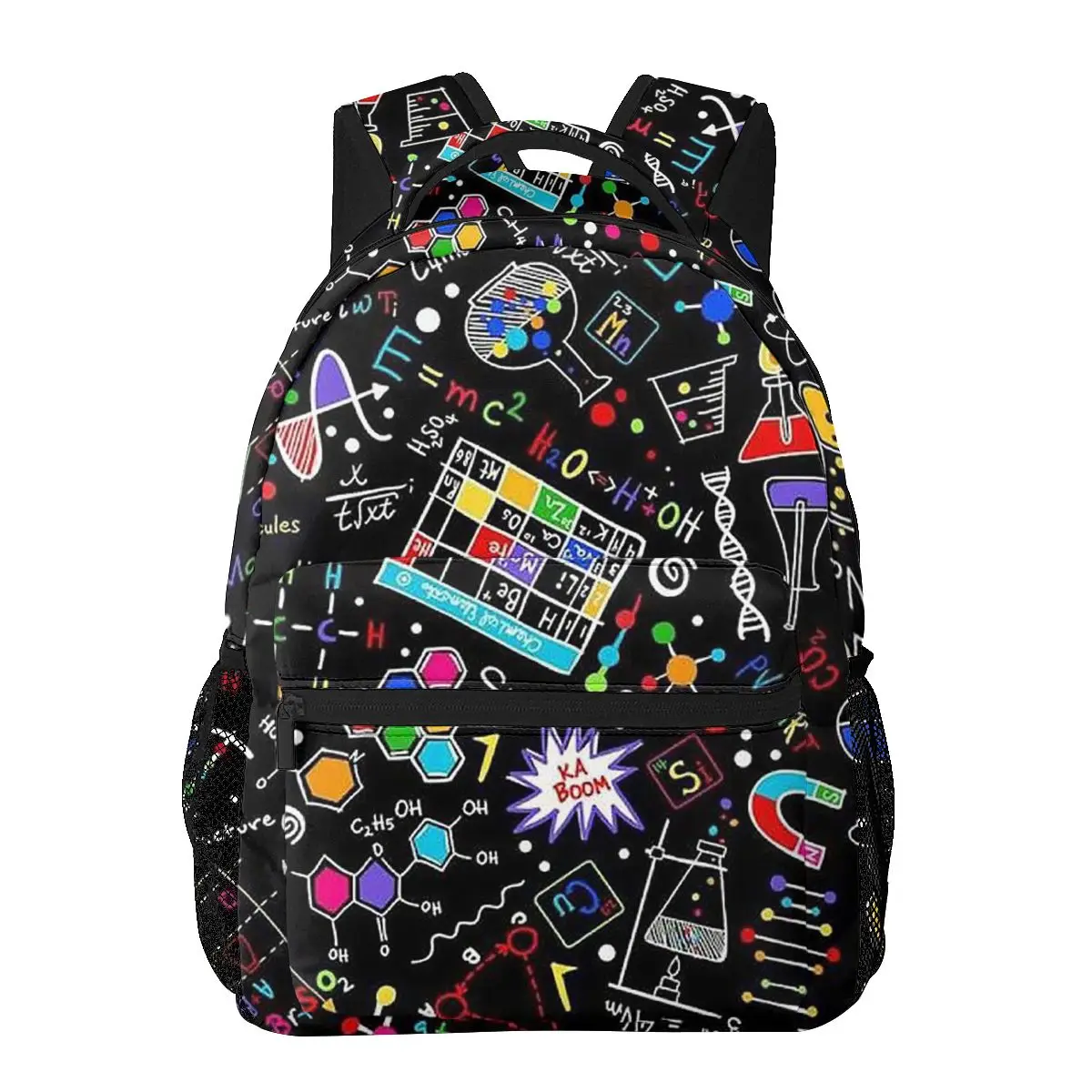 Mochilas escolares Genius para meninos e meninas, mochila para estudantes, mochila para laptop dos desenhos animados, bolsa de ombro grande capacidade