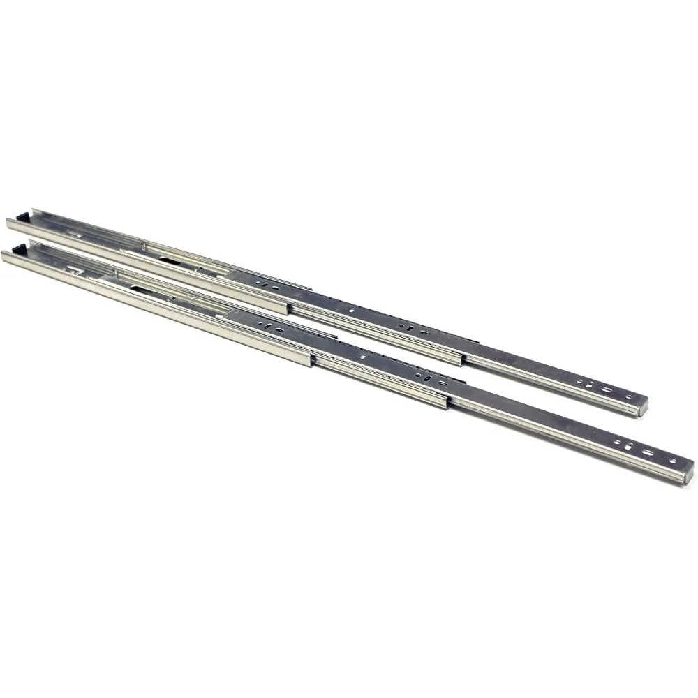 شرائح أدراج محمل كروي فولاذي شديدة التحمل مقاس 20 بوصة، وصلة كاملة، سعة تحميل 100 رطل، حامل جانبي لزول تخزين متين #3